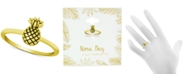Kona Bay Pineapple Ring in Gold-Plate